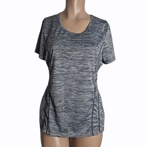 Reebok Dynamic short sleeve top Grey Workout Shirt Size M